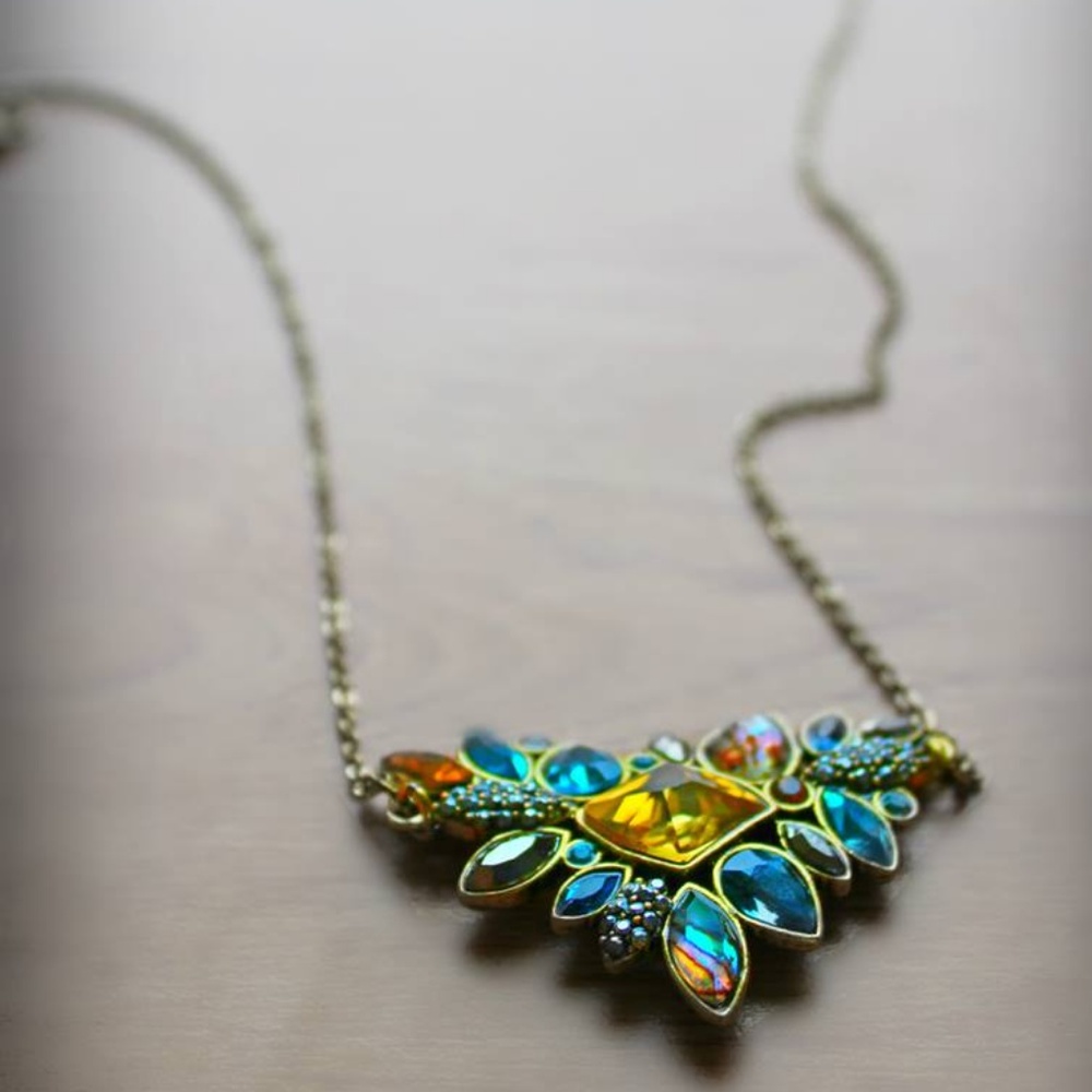 Sunset on the Seine Statement Pendent Necklace